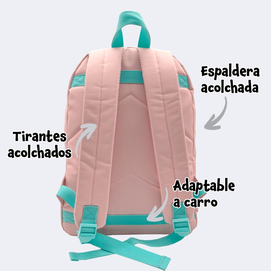 Mochila Americana BlinBlin Dots Rosa - Imagen 6