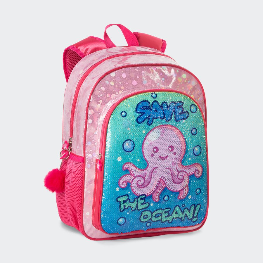 Mochila Primaria Pulpitos Save the Ocean