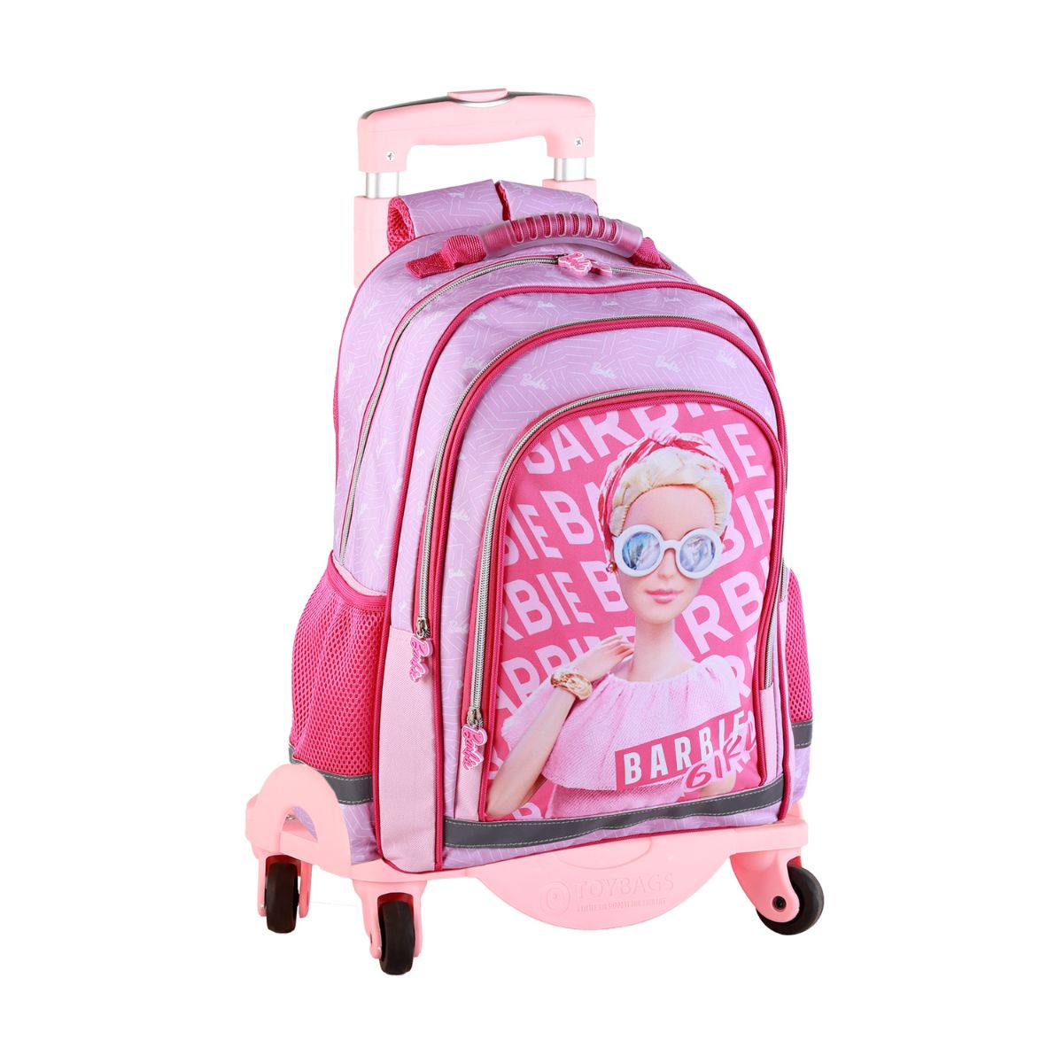 Mochila Barbie Fashion Doble Compartimento + Carro 360º