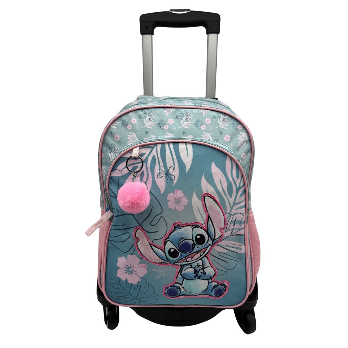 Mochila Stitch Pink Doble Compartimento + Carro 360º