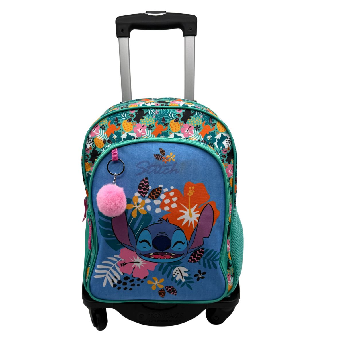 Mochila Stitch Tropical Doble Compartimento + Carro 360º