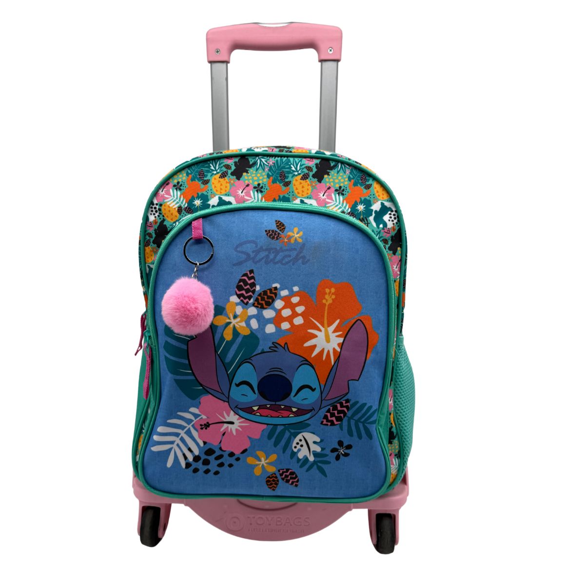 Mochila Stitch Tropical Doble Compartimento + Carro 360º